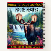 森威厳のあるの静かな滝に寄り添う ノートブック (裏面)