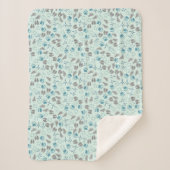 森子供部屋動物の足跡パターン シェルパブランケット (正面)