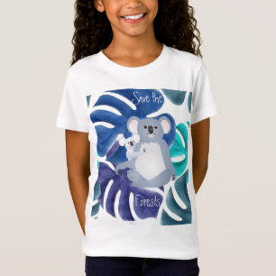 森救林のママとベビーコアラ Tシャツ