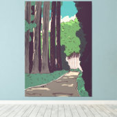 森日本の林 キャンバスプリント (インサイチュ (ウッドフロア))