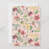 森林おとぎ話のウサギの女の子のベビーシャワーの芸術 招待状 (裏面)