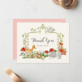 森林おとぎ話のベビーシャワーはノート感謝していしています ノートカード (正面/裏面インサイチュ)