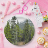 森林および山場面紙皿 ペーパープレート (パーティー)