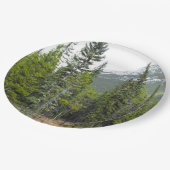 森林および山場面紙皿 ペーパープレート (アングル)