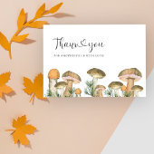 森林きのこ赤ちゃんシャワーサンキューカード サンキューカード