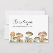 森林きのこ赤ちゃんシャワーサンキューカード サンキューカード (正面)