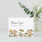 森林きのこ赤ちゃんシャワーサンキューカード ポストカード (スタンド正面)