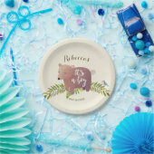 森林くまのベビーシャワーの紙皿男の子 ペーパープレート (パーティー)