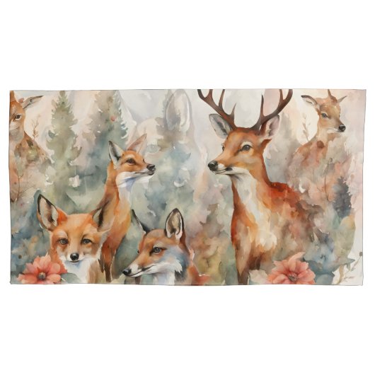 森林ささやき 枕カバー (正面左)