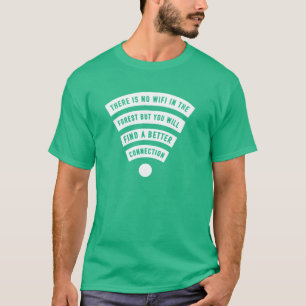 森林しかしよりよいつながりのワイシャツのwifi無し tシャツ