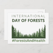 森林と国際的健康の日 ポストカード (正面/裏面)