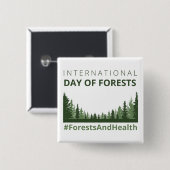 森林と国際的健康の日 缶バッジ (正面&裏面)