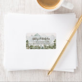 森林と山の水の色の差出人住所 ラベル (インサイチュ)