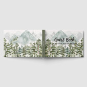森林と山の自然水色 ゲストブック (全面)