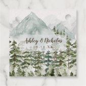 森林と山の自然水色 フェイバータグ (裏面)