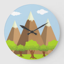 森林と山の頂上