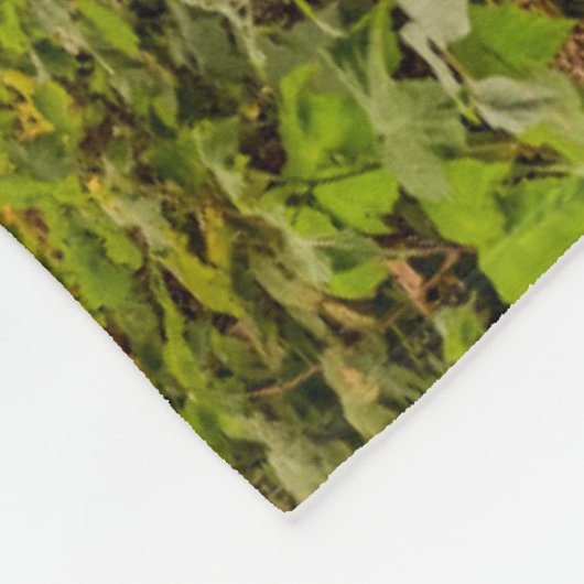 森林と海の風景 フリースブランケット (角)