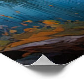 森林に覆われたエデンの平和な川 ポスター (角)