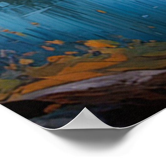 森林に覆われたエデンの平和な川 ポスター (角)