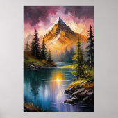 森林に覆われたエデンの平和な川 ポスター (正面)