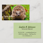 森林のかわいく小さいハリネズミ 名刺 (正面/裏面)