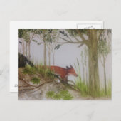 森林のキツネ ポストカード (正面/裏面)