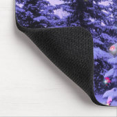 森林のクリスマスツリー マウスパッド (コーナー)