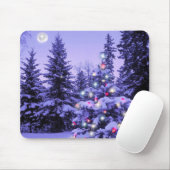 森林のクリスマスツリー マウスパッド (マウス)