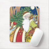 森林のサンタクロース鹿ヴィンテージクリスマス マウスパッド (マウス)