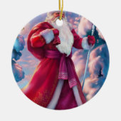 森林のサンタクロース セラミックオーナメント (正面)