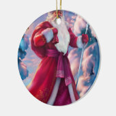 森林のサンタクロース セラミックオーナメント (左)