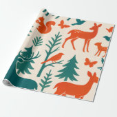 森林のシルエット ラッピングペーパー (アンロールド)