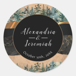 森林のシール ラウンドシール