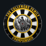 森林のシーン白熊のターゲット ダーツボード<br><div class="desc">森の中の強い白熊が、円形の標的に囲まはっきりしたれている。</div>