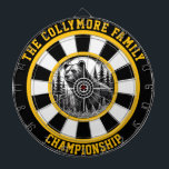 森林のシーン白熊のターゲット ダーツボード<br><div class="desc">森の中の強い白熊が、円形の標的に囲まはっきりしたれている。</div>