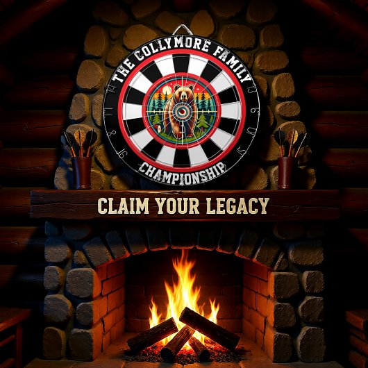 森林のターゲットで円形の灰色 ダーツボード