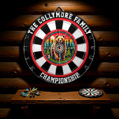 森林のターゲットで円形の灰色 ダーツボード