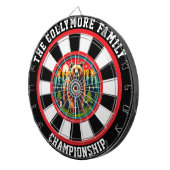 森林のターゲットで円形の灰色 ダーツボード (正面右)