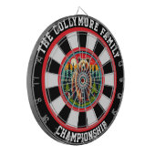 森林のターゲットで円形の灰色 ダーツボード (正面左)