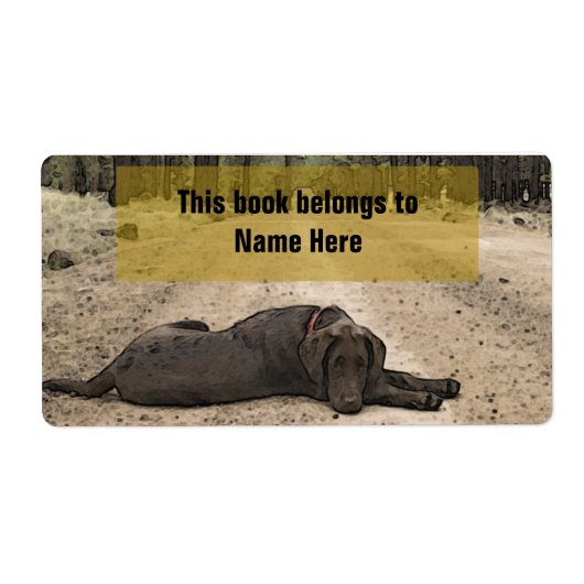 森林のトレイルにあるチョコレート実験室 ラベル (正面)