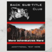 森林のフライヤーまたは鳥のイベントビジネスフライヤー チラシ (裏面)