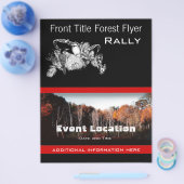 森林のフライヤーまたは鳥のイベントビジネスフライヤー チラシ (シングル)