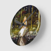 森林のプリンセス ラウンド壁時計 (傾斜)