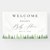 森林のベビーシャワー 横断幕 (横)