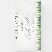 森林のベビーシャワー 横断幕 (縦)