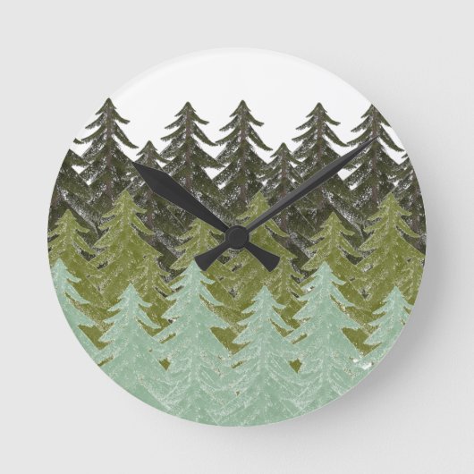 森林の中では ラウンド壁時計 (正面)