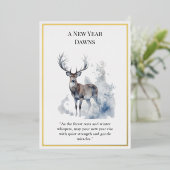 森林の動物たち　ハッピー・ニュー・イヤー　フォトカード 箔シーズンカード (立ち正面)