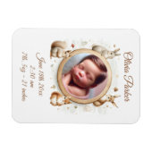 森林の動物たち　出産のお知らせ　写真 マグネット (横)