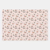 森林の動物の冬 ラッピングペーパーシート (正面)