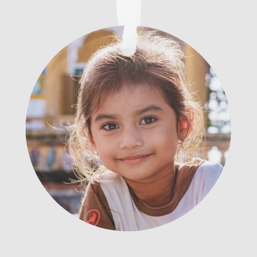 森林の動物の北欧スキークリスマスキッズオーデン オーナメント (裏面)